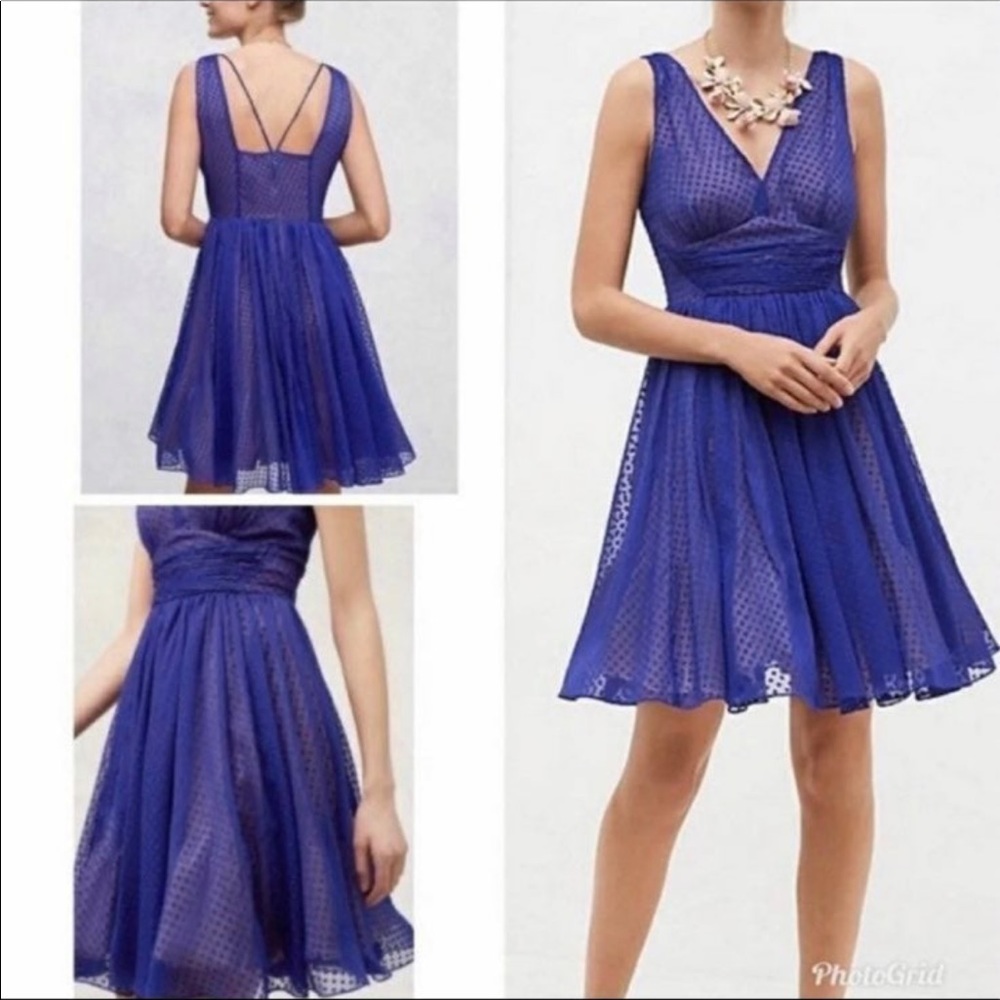 Anthropologie Flared Clipdot Dress